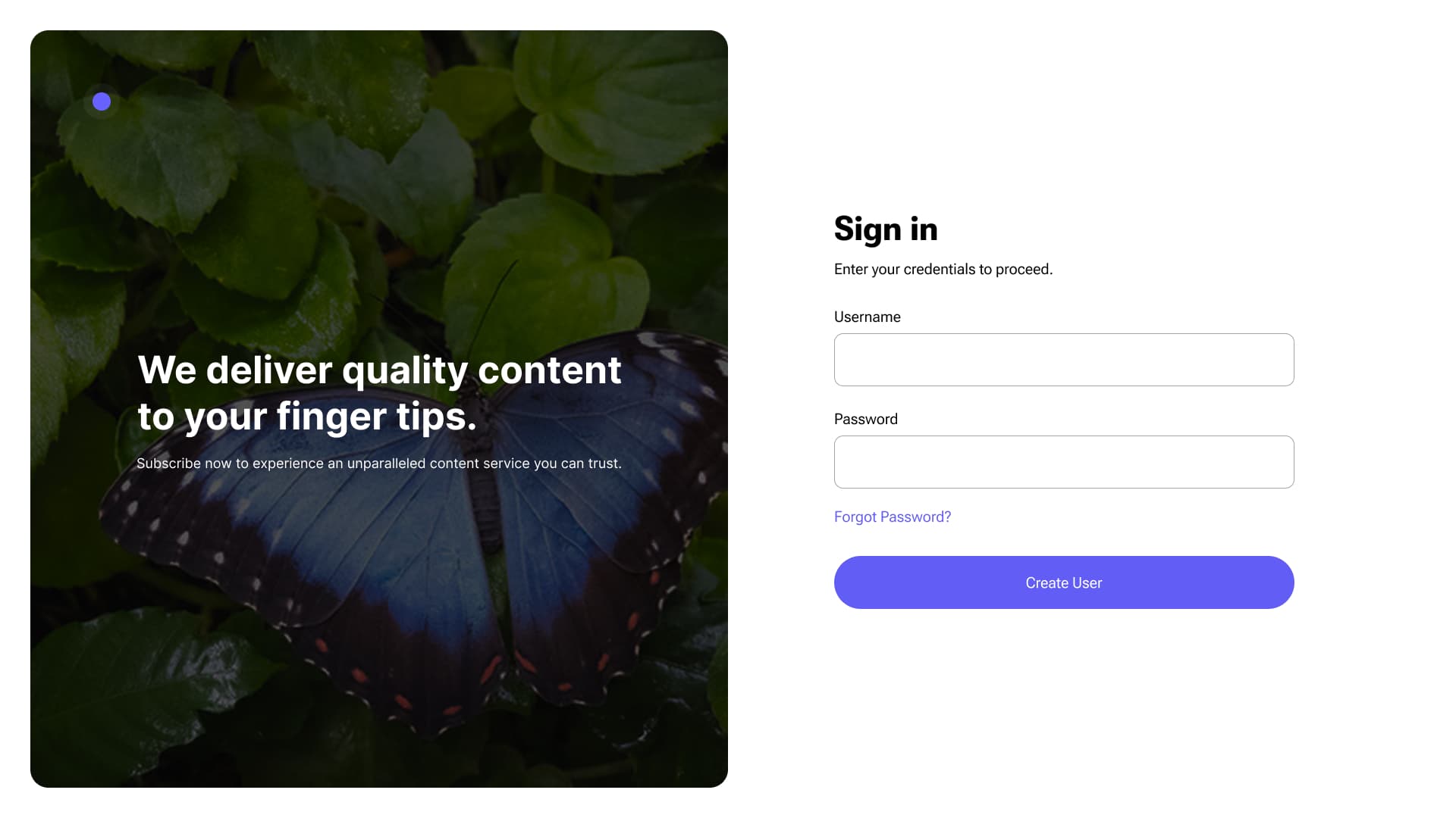 Content Push Portal screenshot